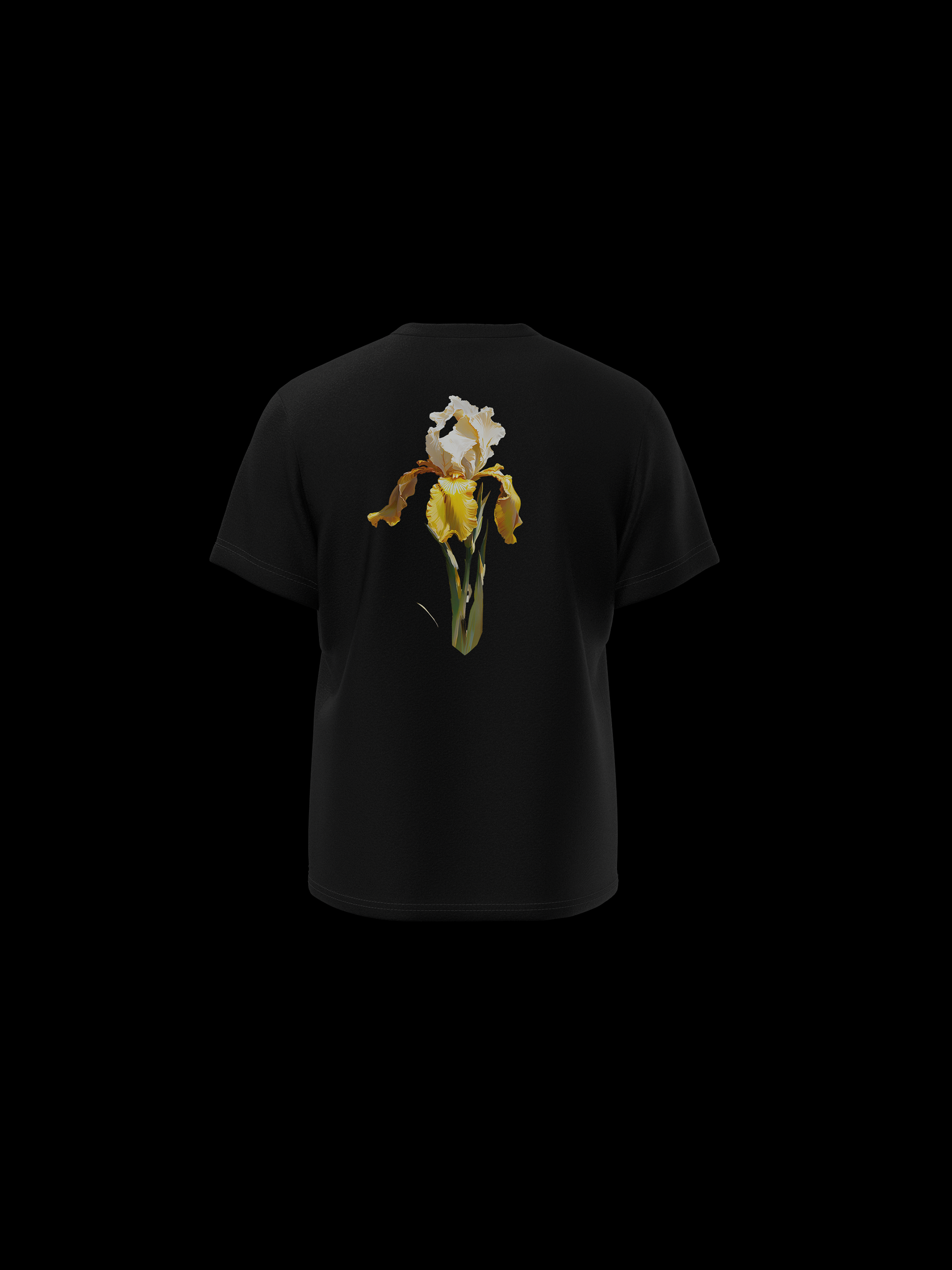 Gold iris T-Shirt in white