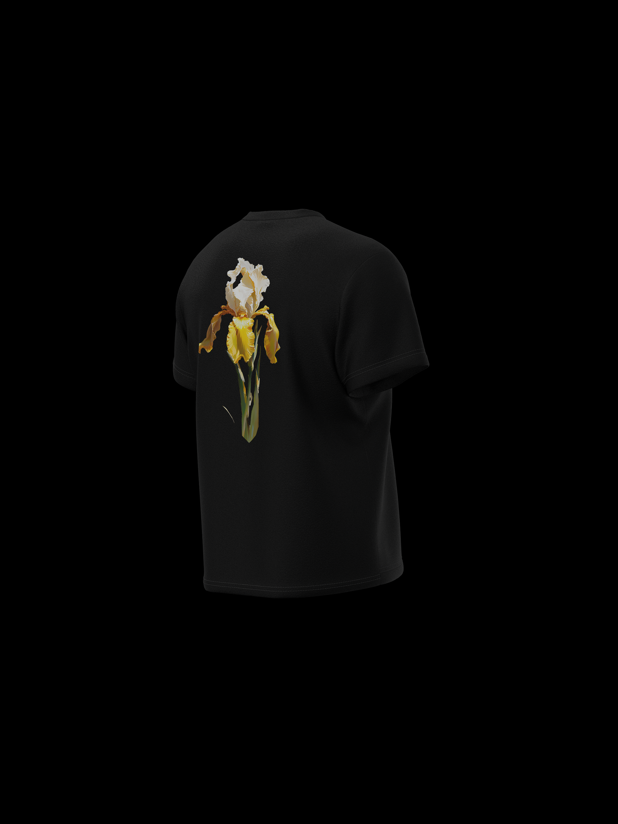 Gold iris T-Shirt in white