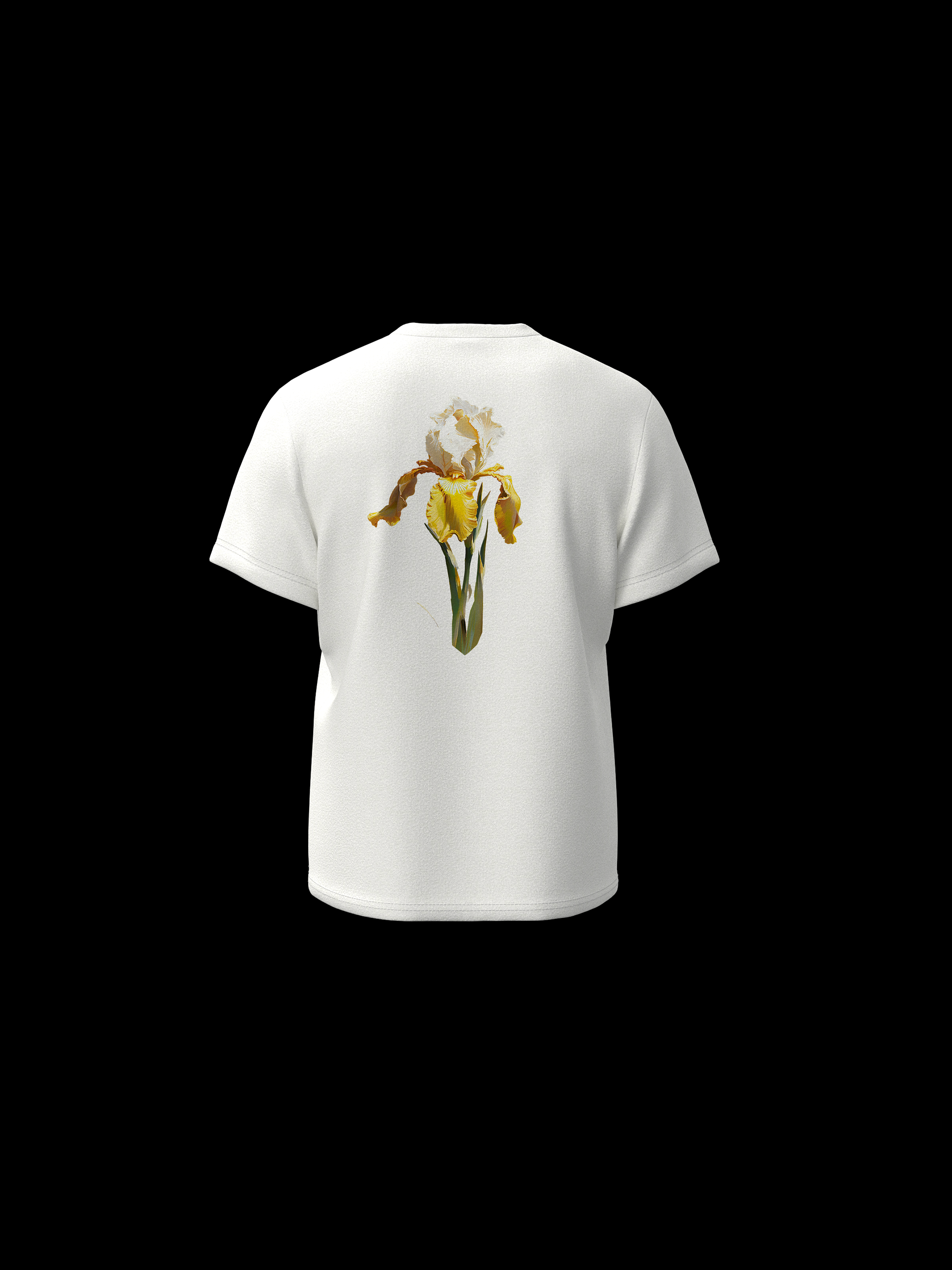 Gold iris T-Shirt in white