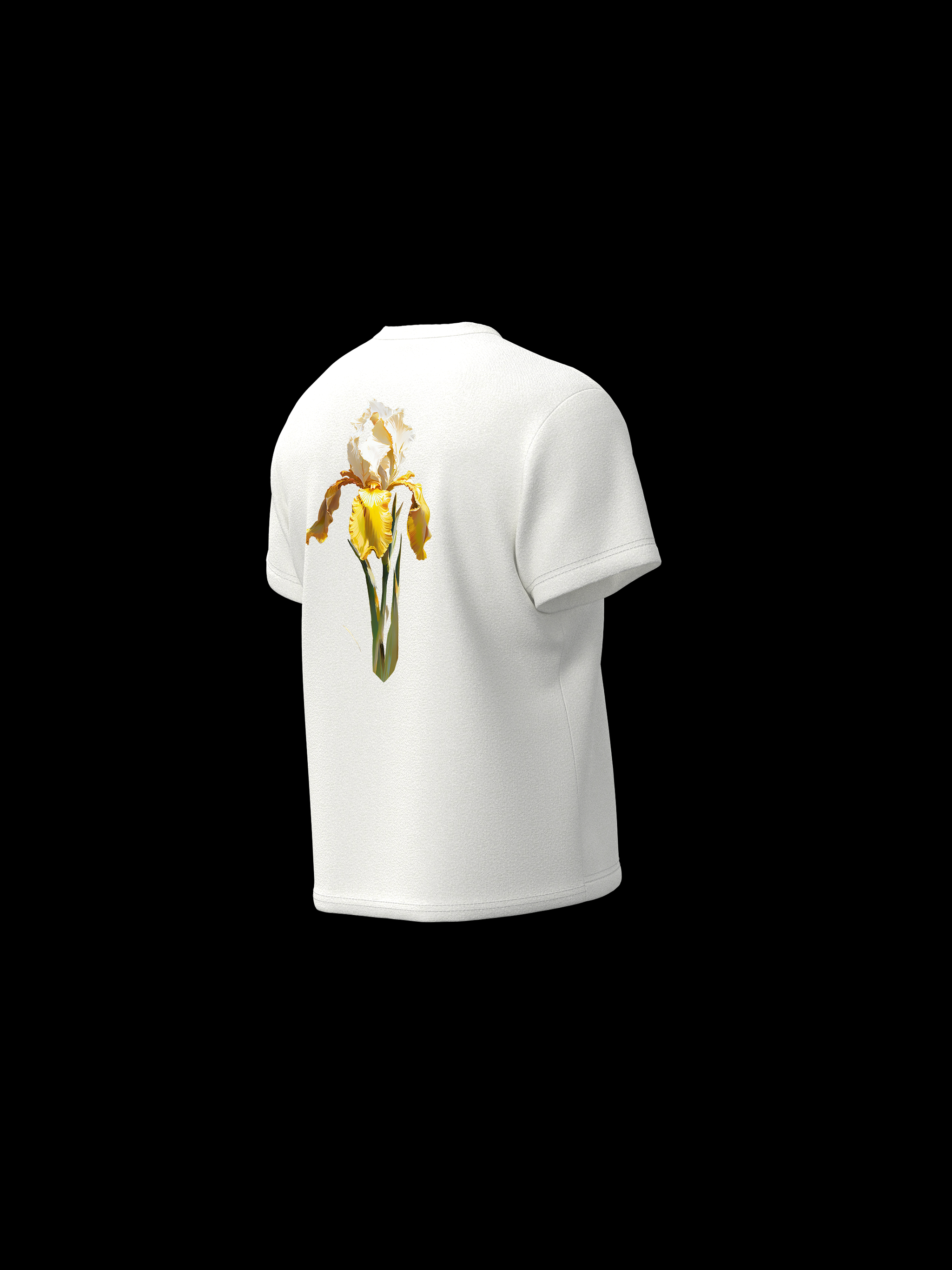 Gold iris T-Shirt in white